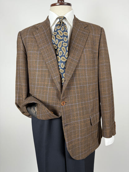 Giacca Cantarelli principe Galles marrone lana e cashmere - tg. 56 drop basso