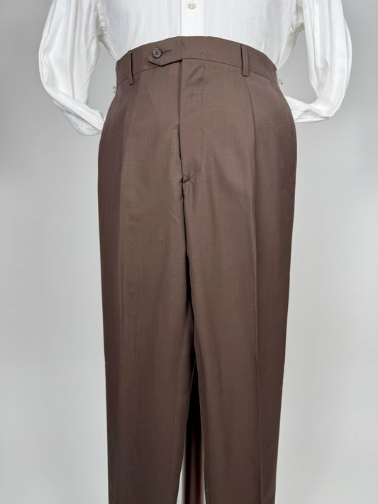 Pantaloni fresco lana marrone cacao (NOS) - tg. 48