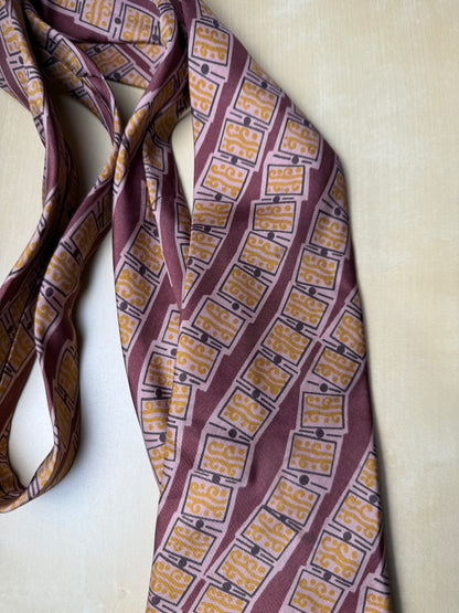 Cravatta anni ‘70 geometrica