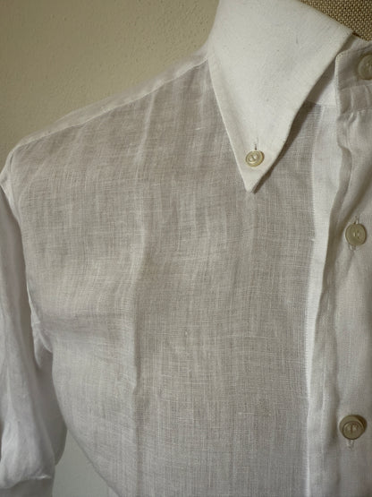 Camicia Brioni bianca in puro lino - L collo 41
