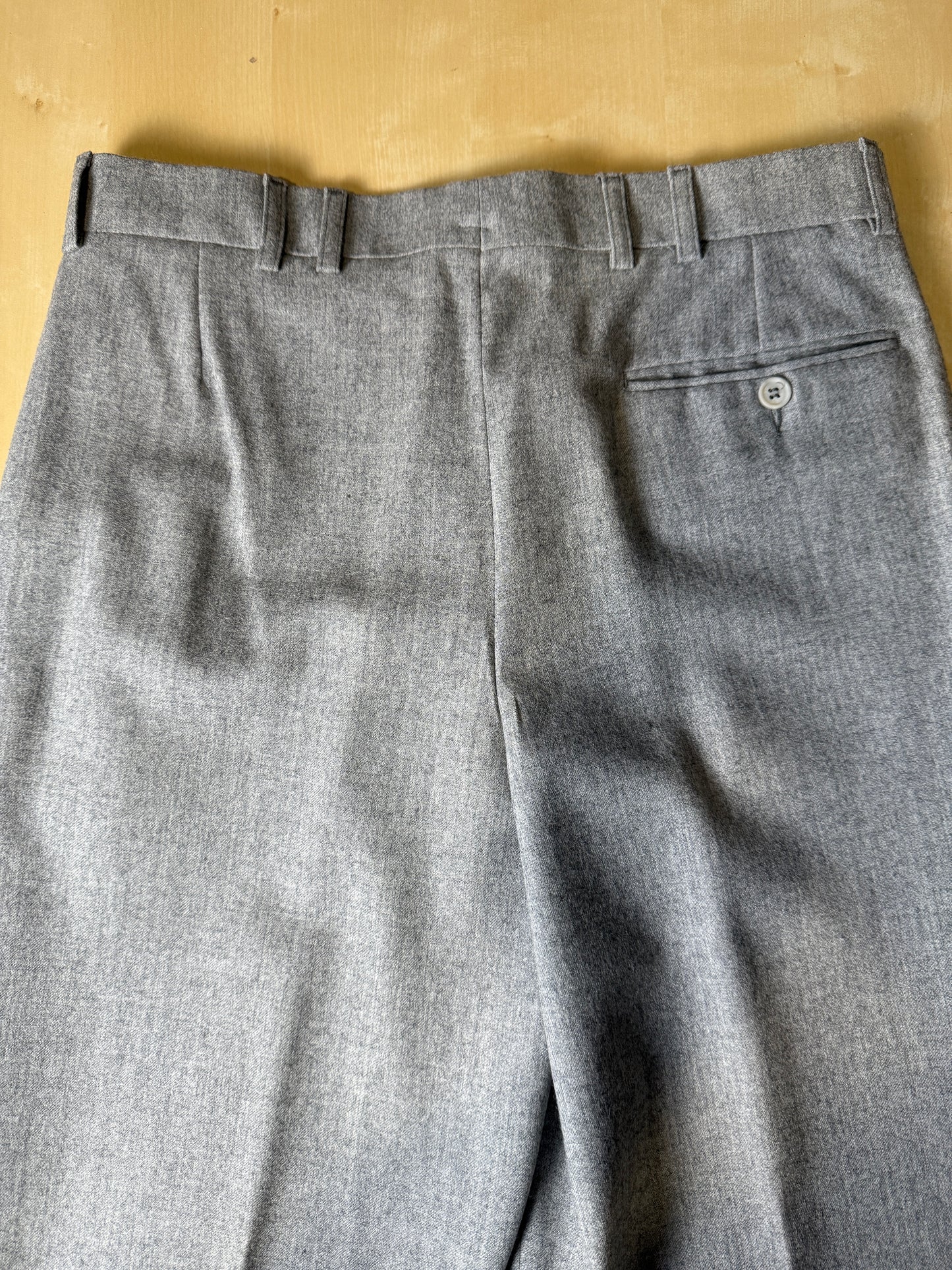Pantaloni flanella grigio chiaro anni ‘80 (NOS) - tg. 48