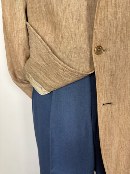 Giacca in puro lino color corda - tg. 52