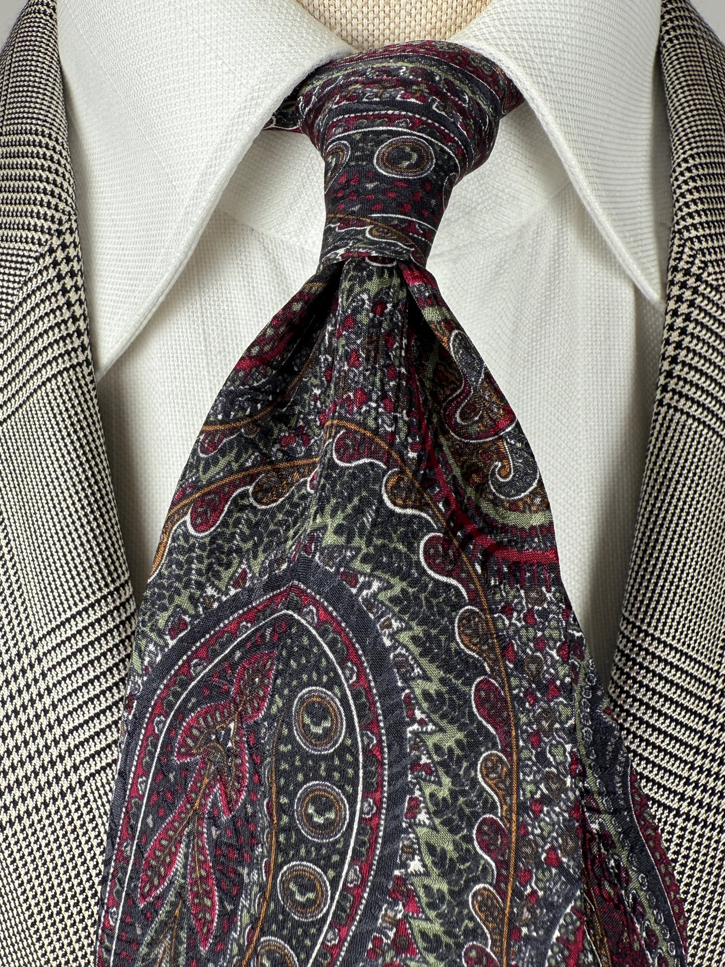 Cravatta anni ‘80 paisley jacquard