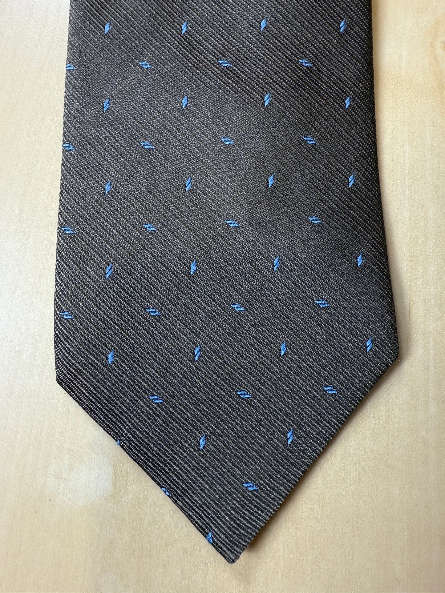 Cravatta Burberry marrone micro fantasia