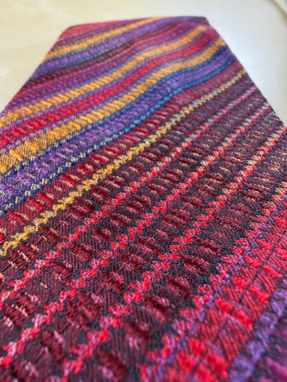 Cravatta Missoni righe rosso viola