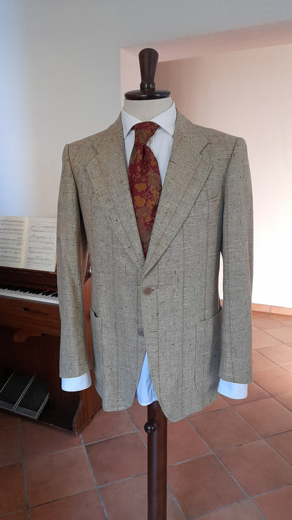 Giacca in tweed vintage pura lana tessuto Marzotto