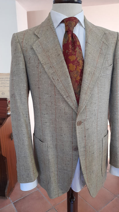 Giacca in tweed vintage pura lana tessuto Marzotto