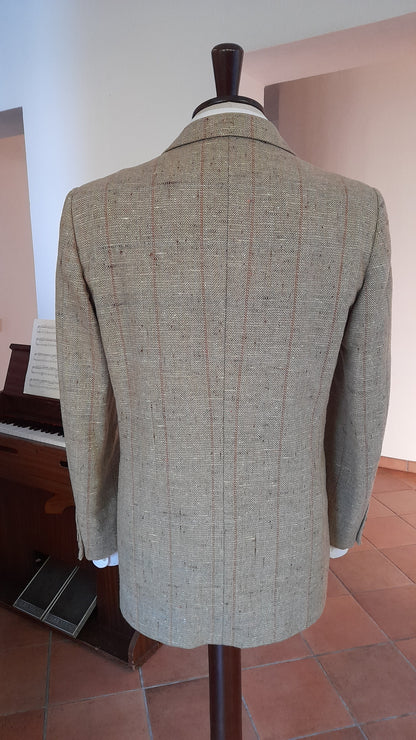 Giacca in tweed vintage pura lana tessuto Marzotto