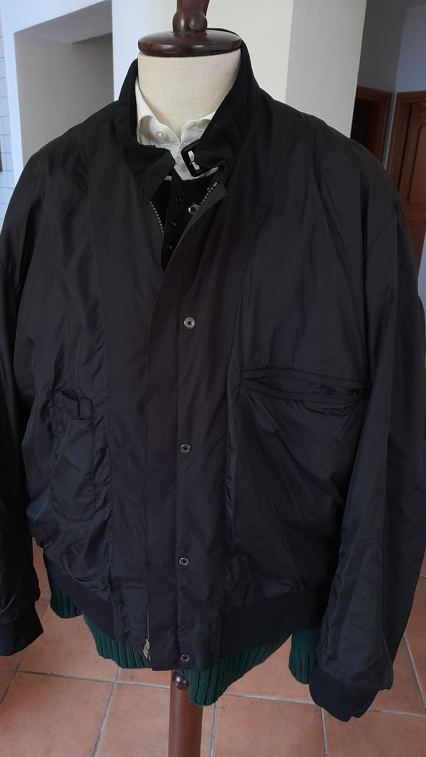 Barbour Featherweight flyer nero impermeabile - XXL