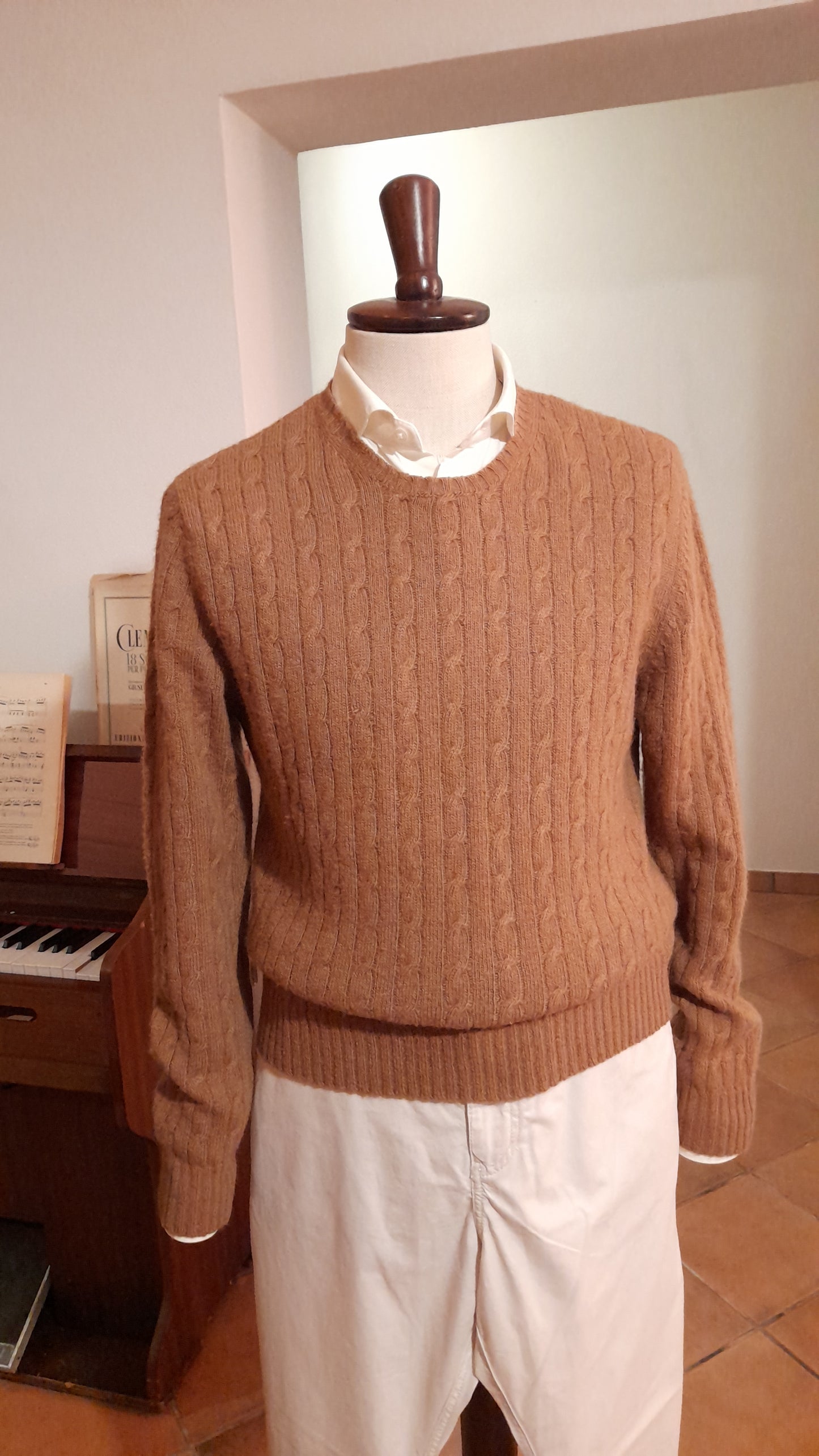 Maglione tricot De Paz 100% lana di cammello