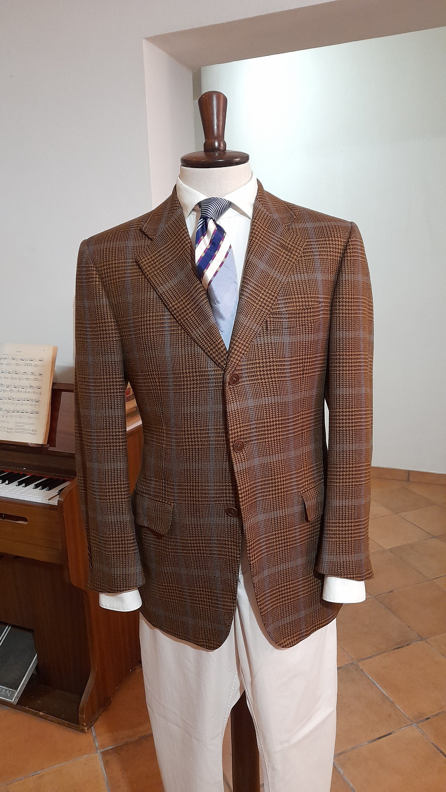 Giacca Cantarelli principe di Galles lana e cashmere, tg. 50