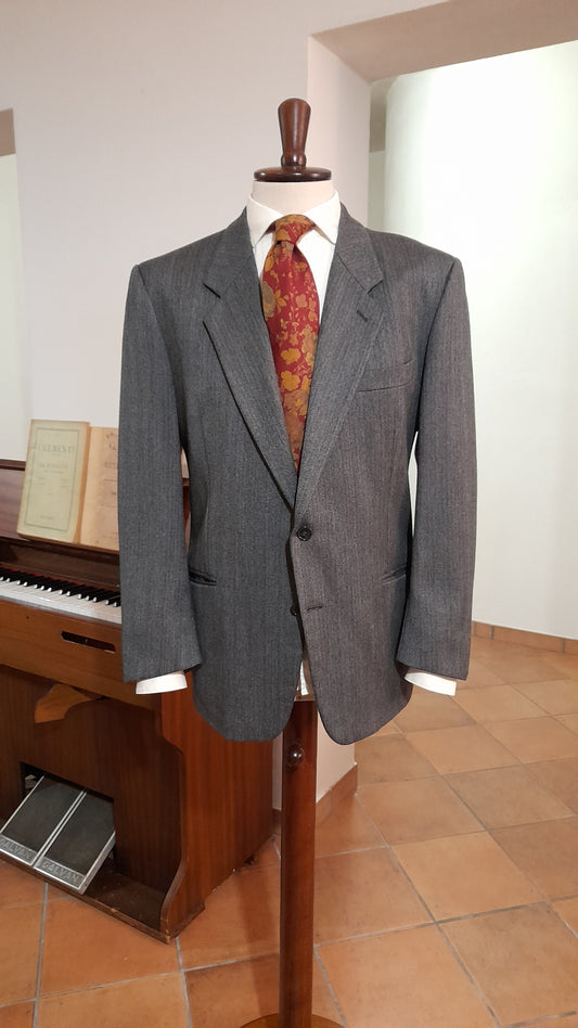 Giacca anni '80/'90 grigia herringbone