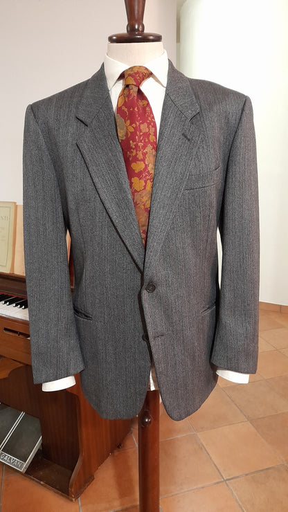 Giacca anni '80/'90 grigia herringbone