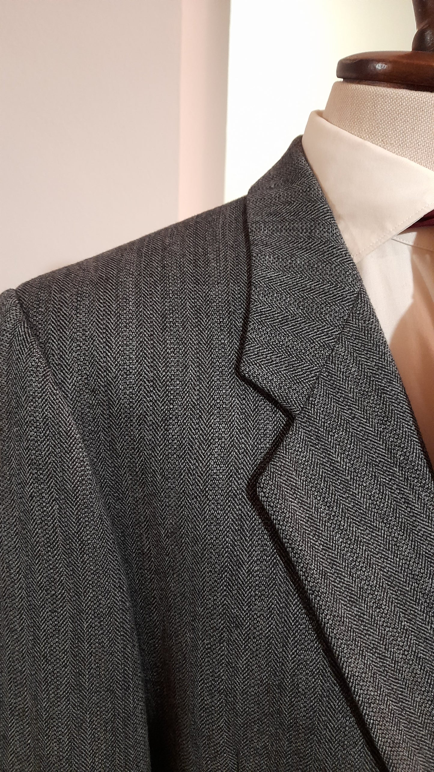 Giacca anni '80/'90 grigia herringbone