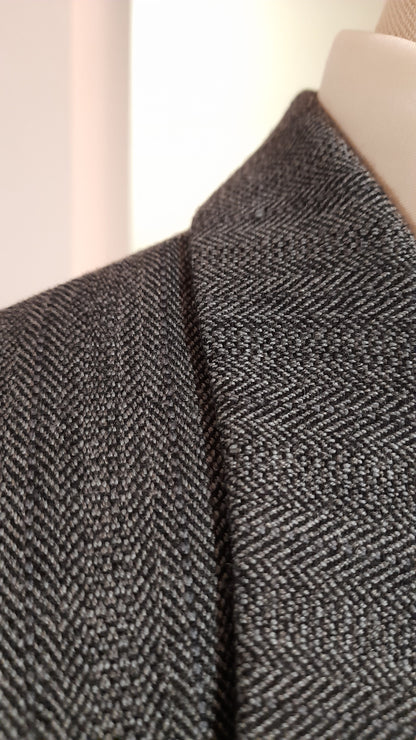 Giacca anni '80/'90 grigia herringbone