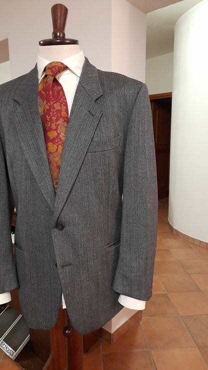 Giacca anni '80/'90 grigia herringbone