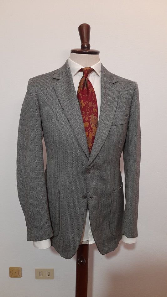 Giacca anni '70 inglese in tweed spigato