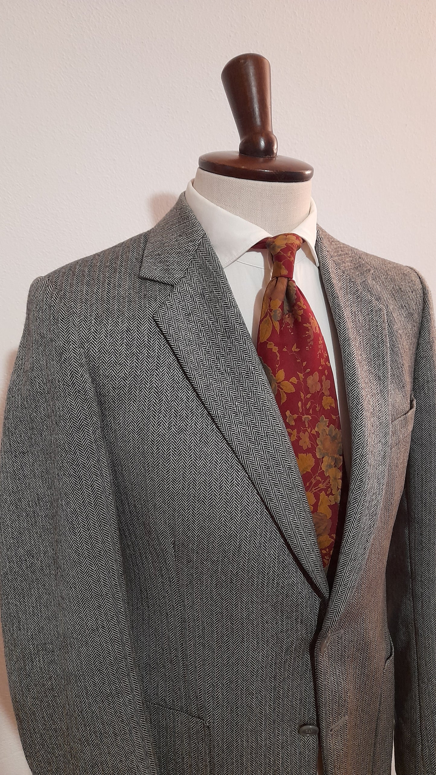 Giacca anni '70 inglese in tweed spigato