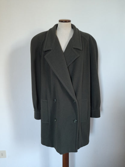 Cappotto raglan vintage Luisa Spagnoli verde pino