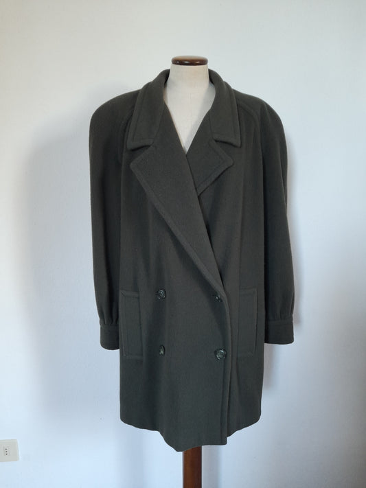 Cappotto raglan vintage Luisa Spagnoli verde pino