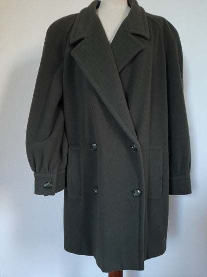 Cappotto raglan vintage Luisa Spagnoli verde pino