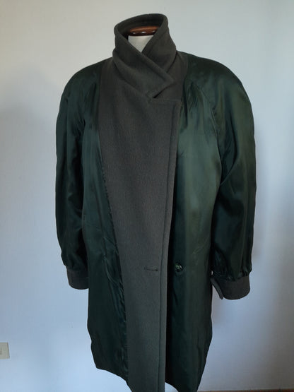 Cappotto raglan vintage Luisa Spagnoli verde pino