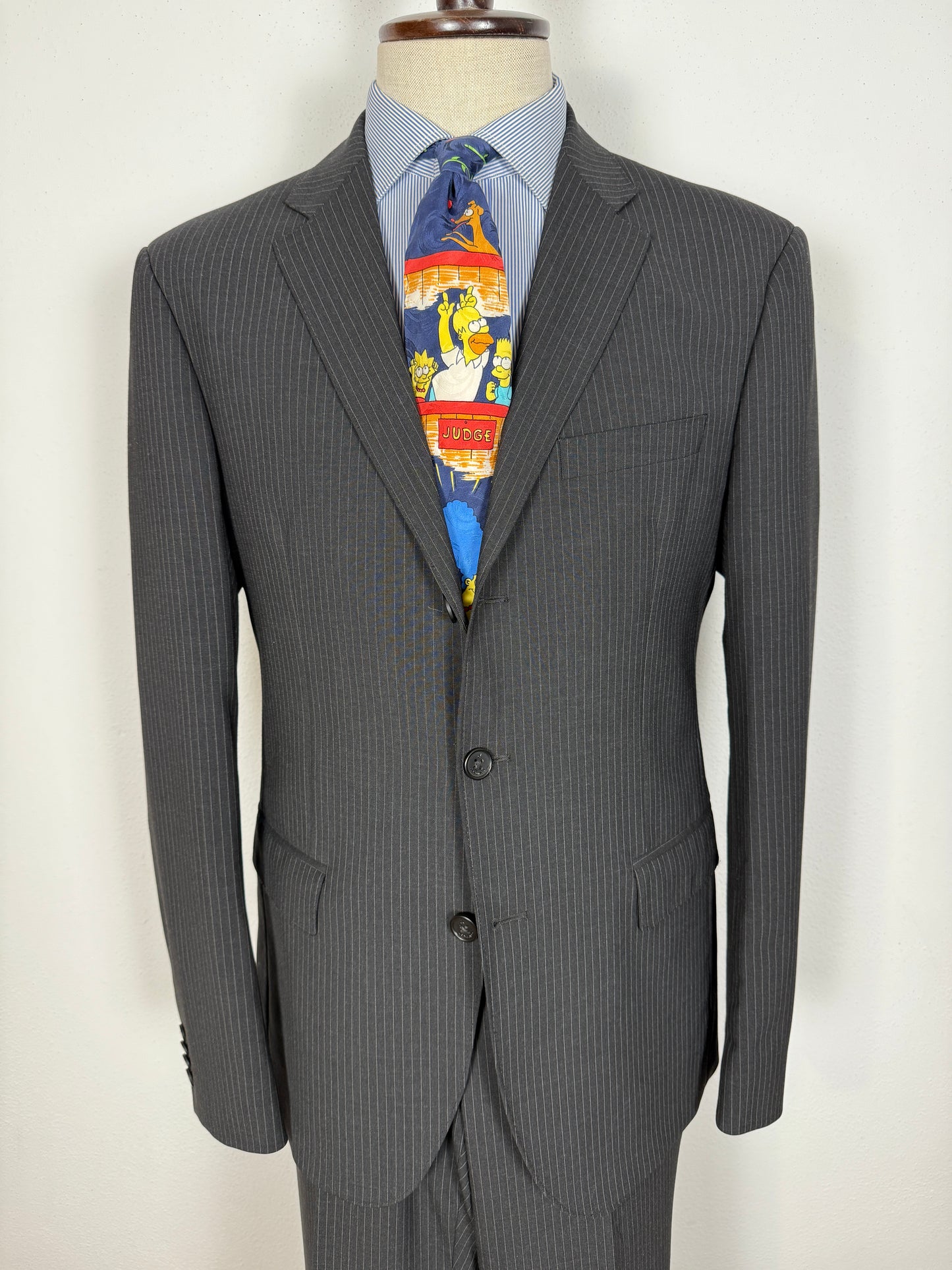 Completo Calvin Klein antracite gessato - tg. 48/50