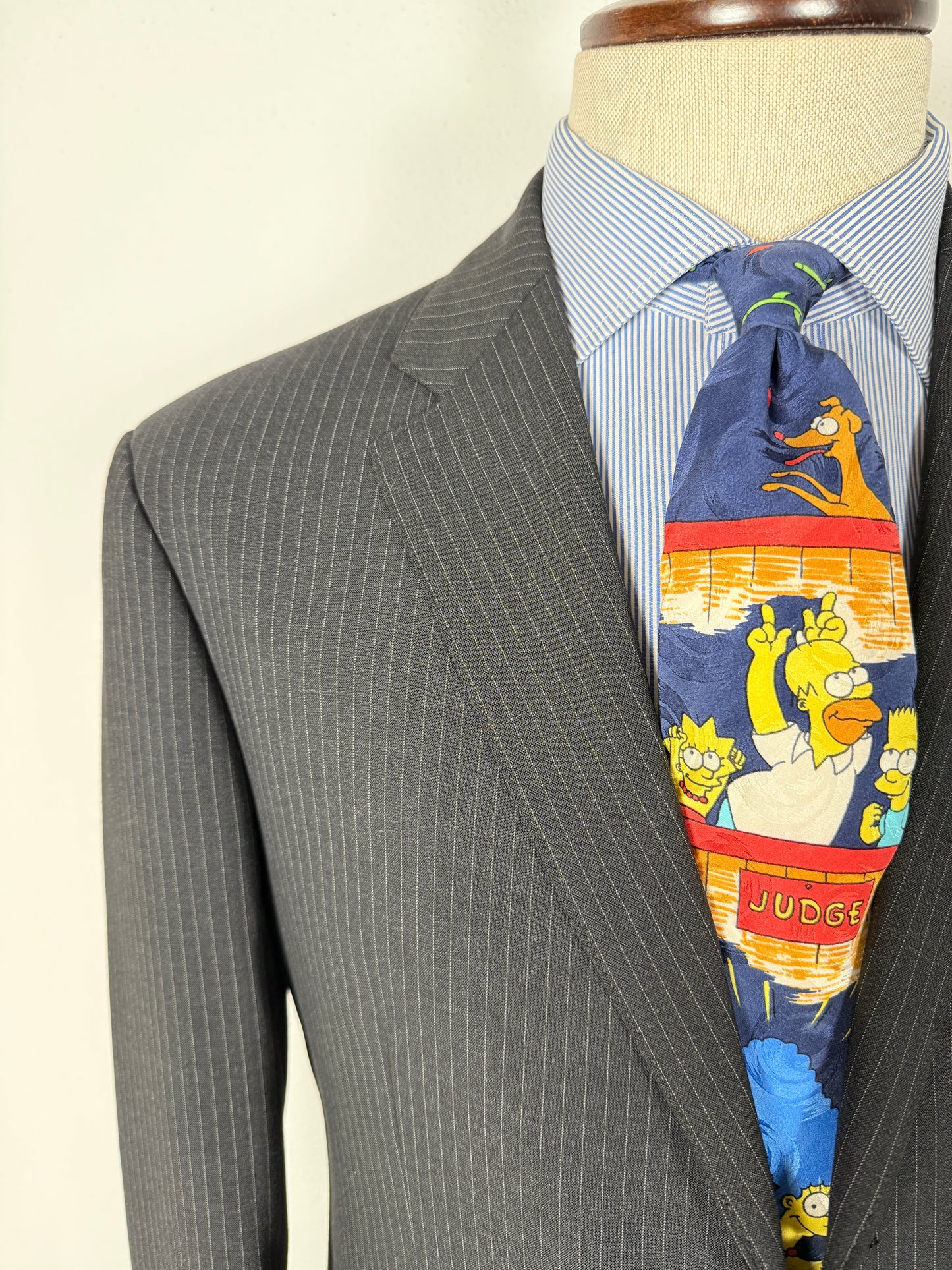 Completo Calvin Klein antracite gessato - tg. 48/50