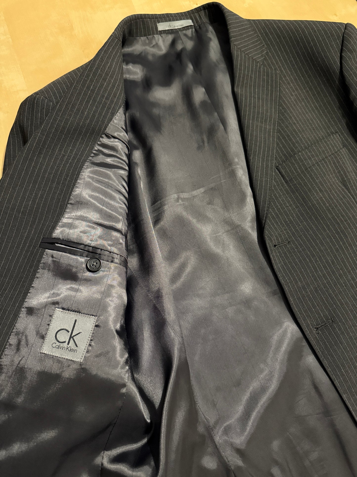 Completo Calvin Klein antracite gessato - tg. 48/50