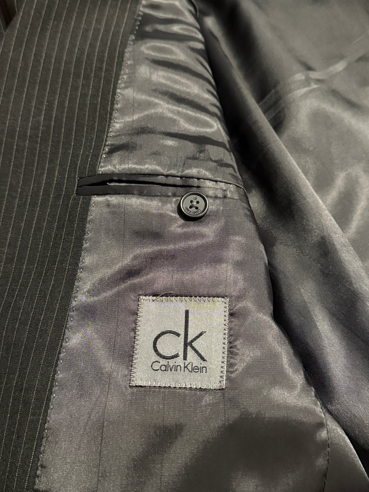 Completo Calvin Klein antracite gessato - tg. 48/50