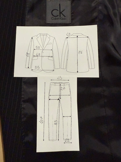 Completo Calvin Klein antracite gessato - tg. 48/50