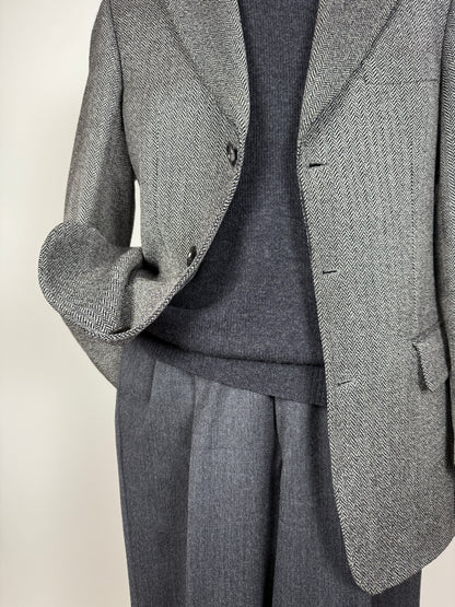 Giacca anni ‘90 herringbone grigio - tg. 48