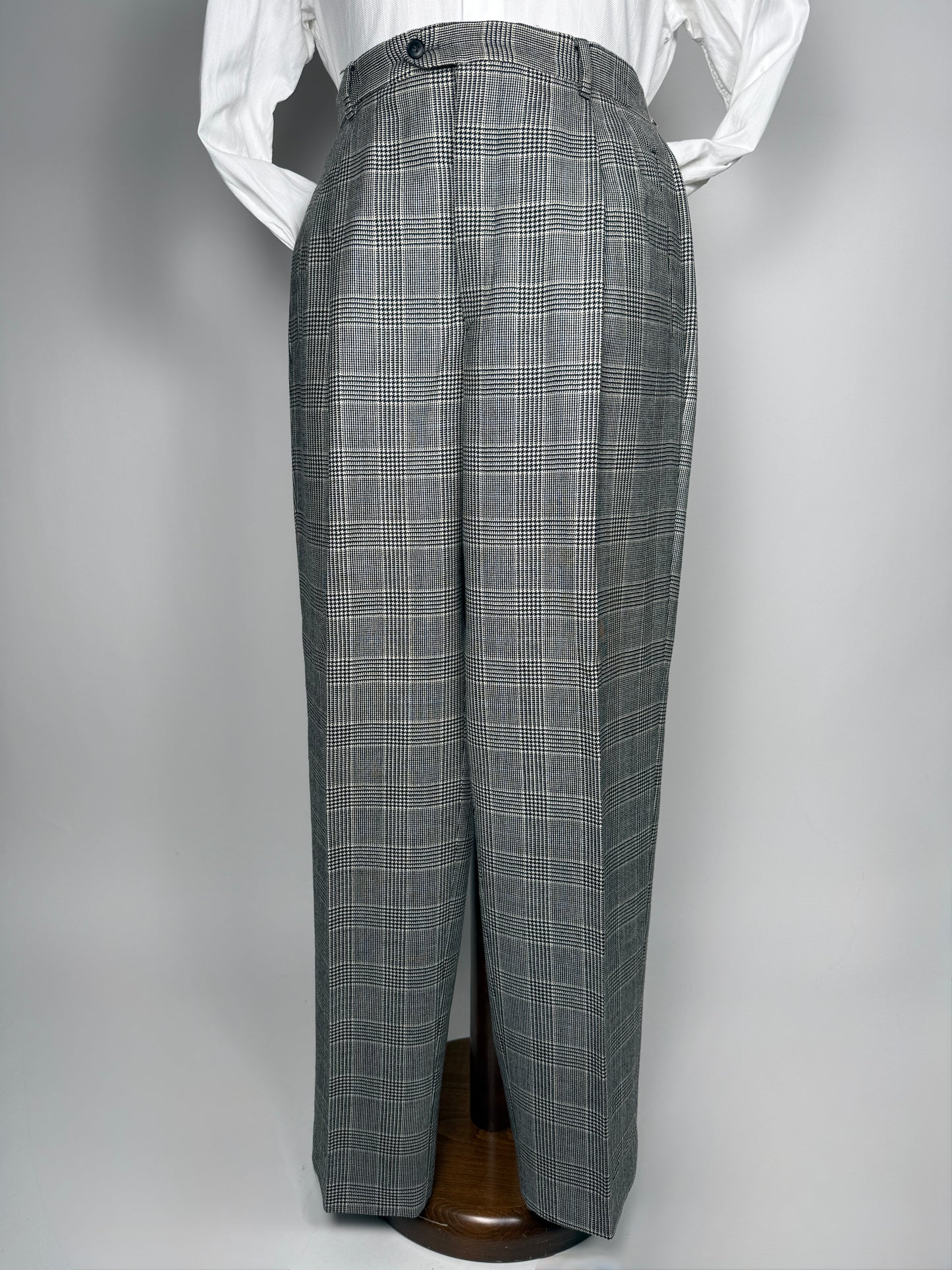 Pantaloni anni ‘80 flanella principe di Galles - tg. 52