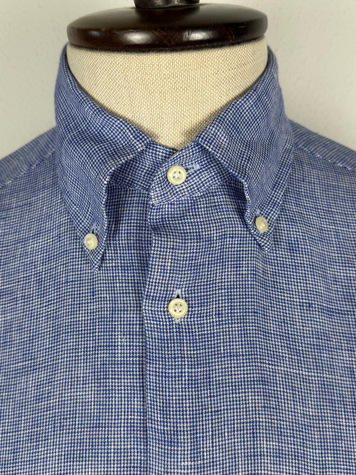 Camicia Boggi micro pied-de-poule puro lino - tg. M