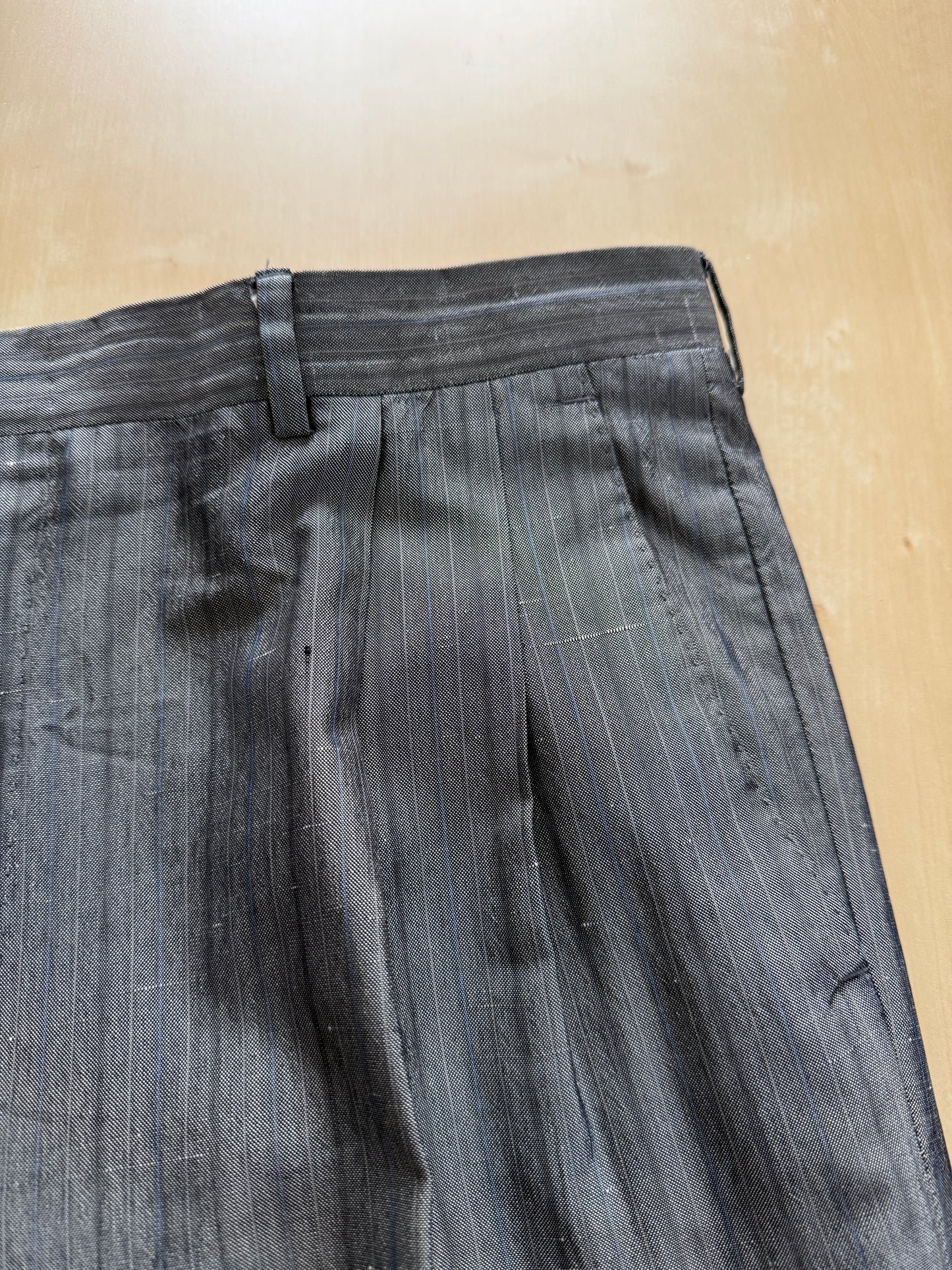 Completo doppiopetto anni ‘70/‘80 pura seta shantung - tg. 48/50