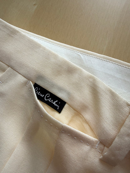 Pantaloni Pierre Cardin fresco lana avorio anni ‘80 (NOS) - tg. 50