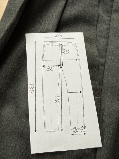 Pantaloni fresco lana verde scuro anni '80 (NOS) - tg. 48/50