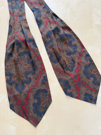 Ascot paisley blu e rosso