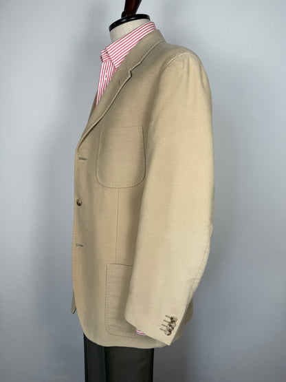 Giacca Corneliani in velluto liscio beige - tg. 54
