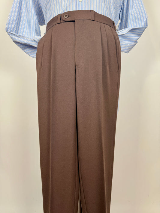 Pantaloni anni ‘70 in twill color cacao - tg. 42/44