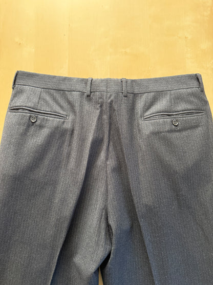 Completo Burberry flanella grigio antracite gessato - tg. 50