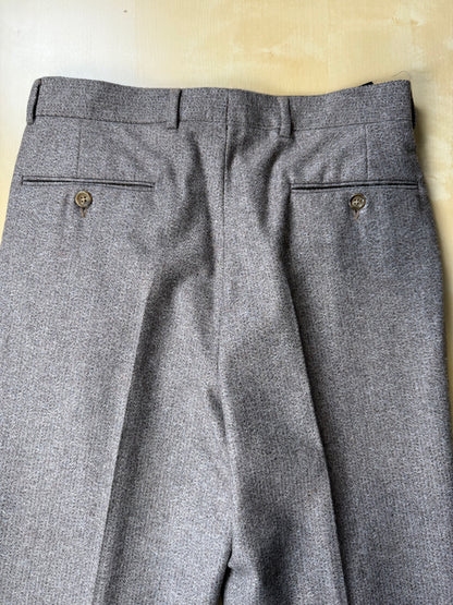 Pantaloni anni ‘70 flanella tabacco misto lana (NOS) - tg. 44