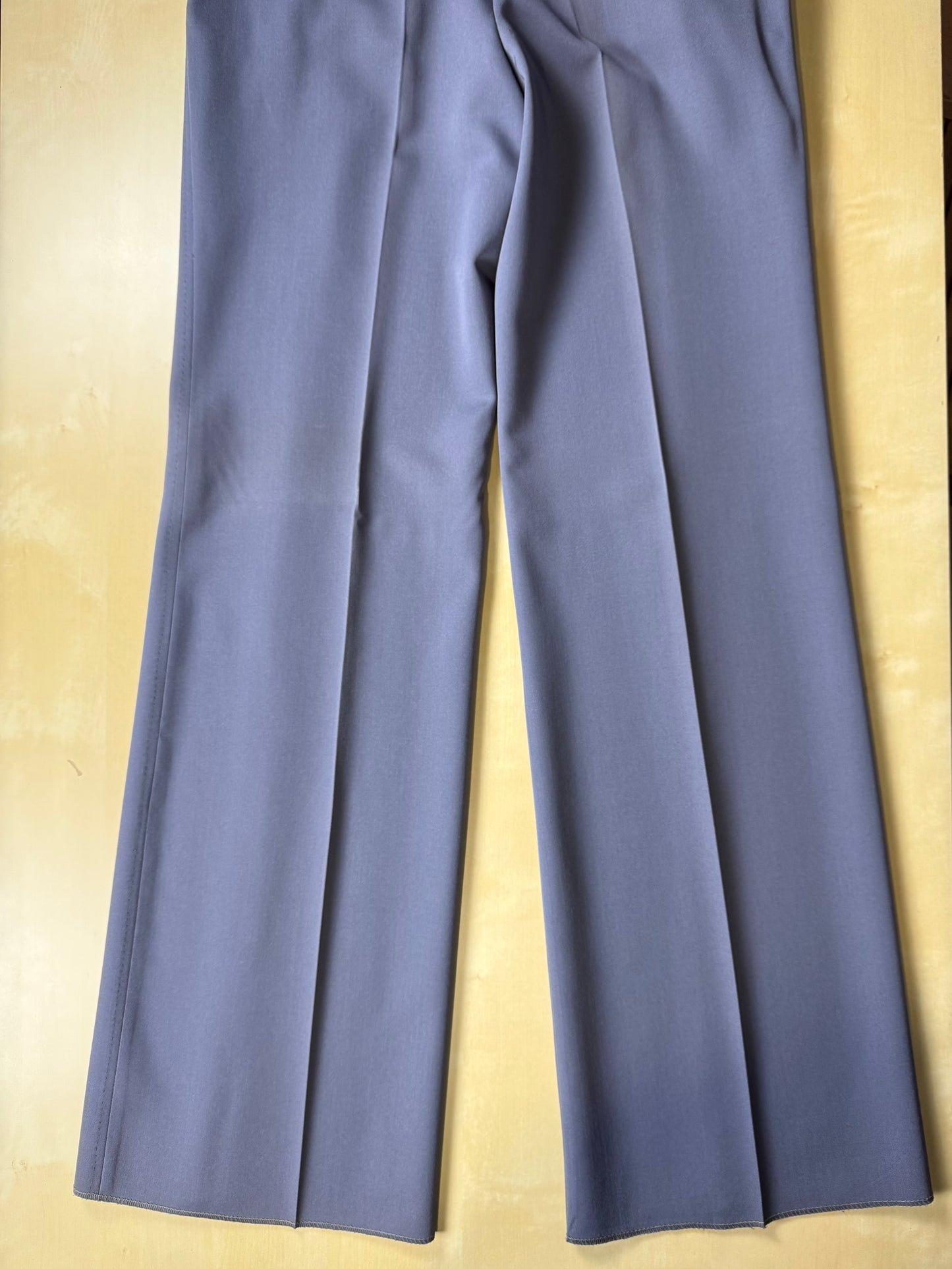 Pantaloni anni ‘70 twill di lana carta da zucchero (NOS) - tg. 46