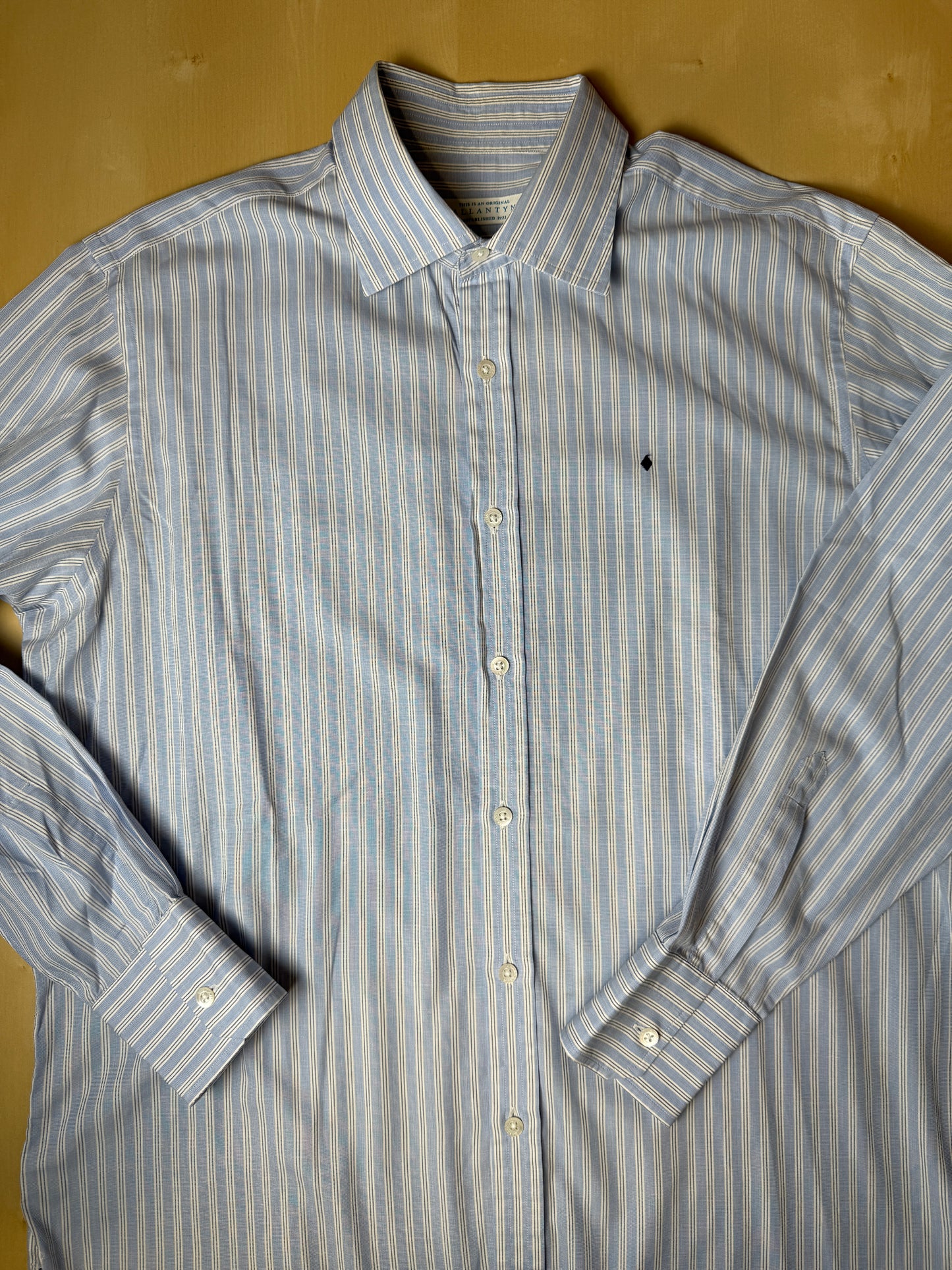Camicia Ballantyne azzurra a righe - tg. L collo 42