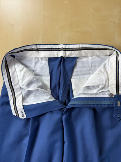 Completo anni '80 fresco lana bluette - tg. 52, pantaloni 48