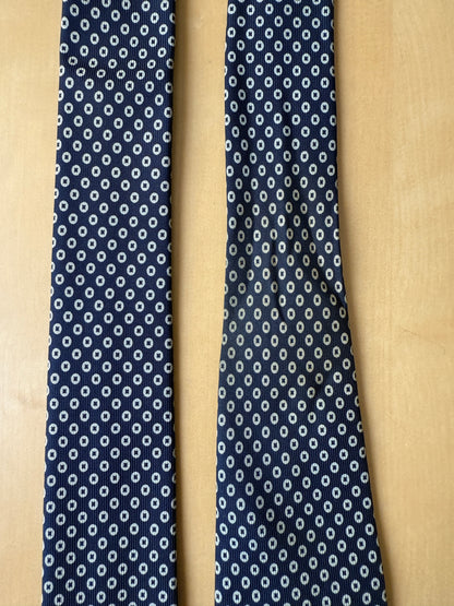 Cravatta Marinella navy micro fantasia cerchiolini