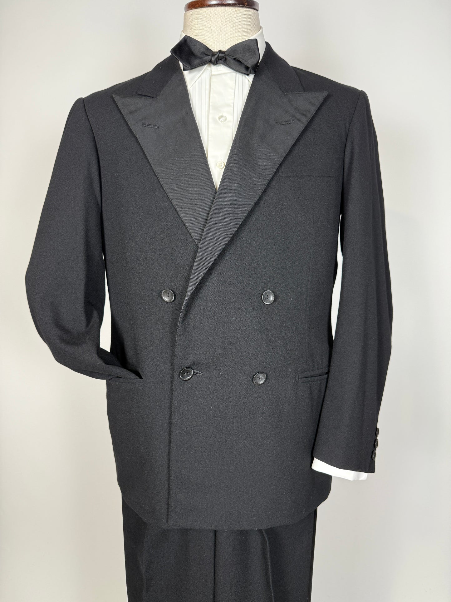 Smoking doppiopetto sartoriale anni ‘50 - tg. 46/48 (pantaloni 44)