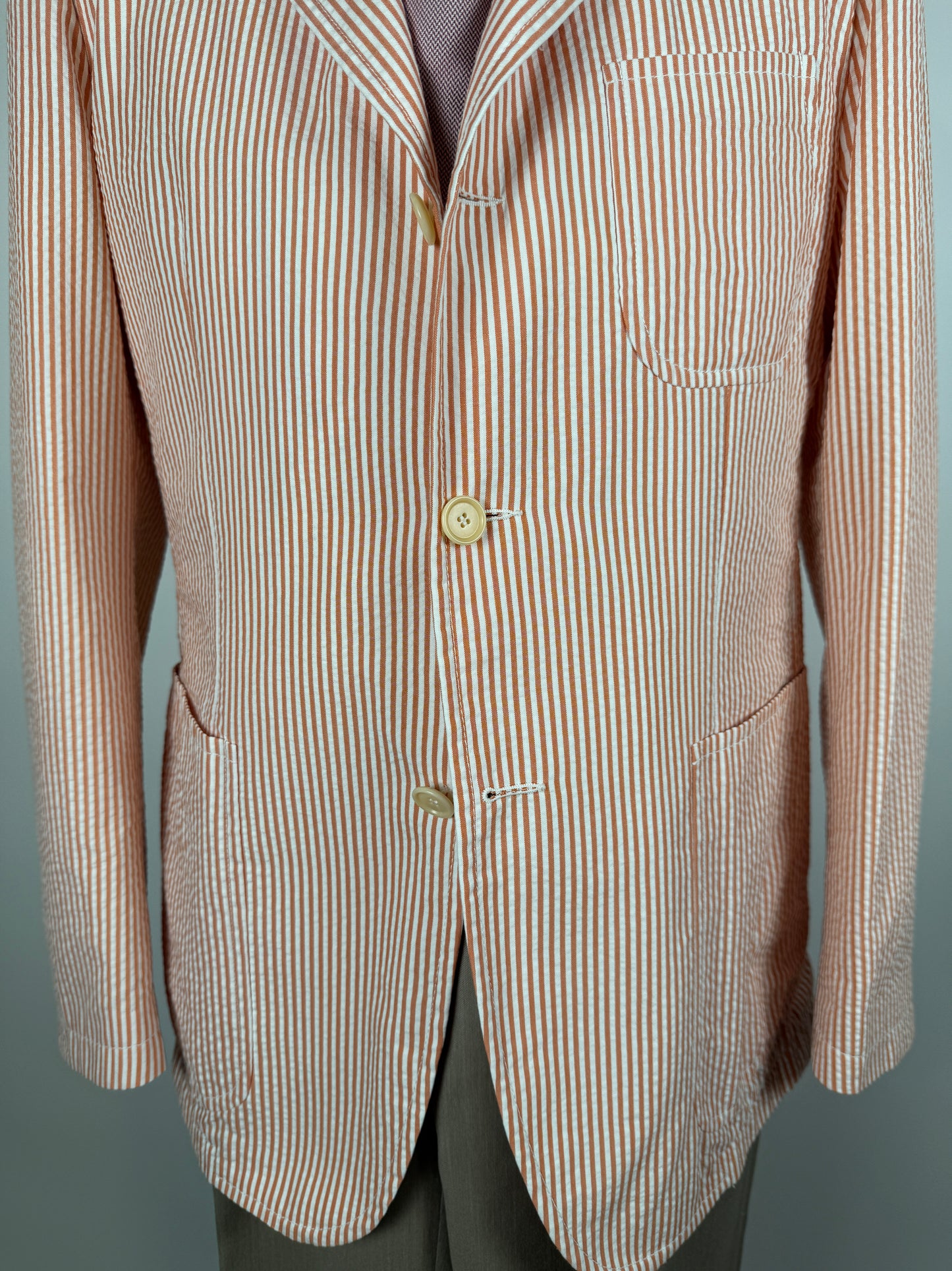 Giacca Tagliatore in seersucker rosso - tg. 50