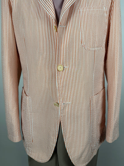 Giacca Tagliatore in seersucker rosso - tg. 50