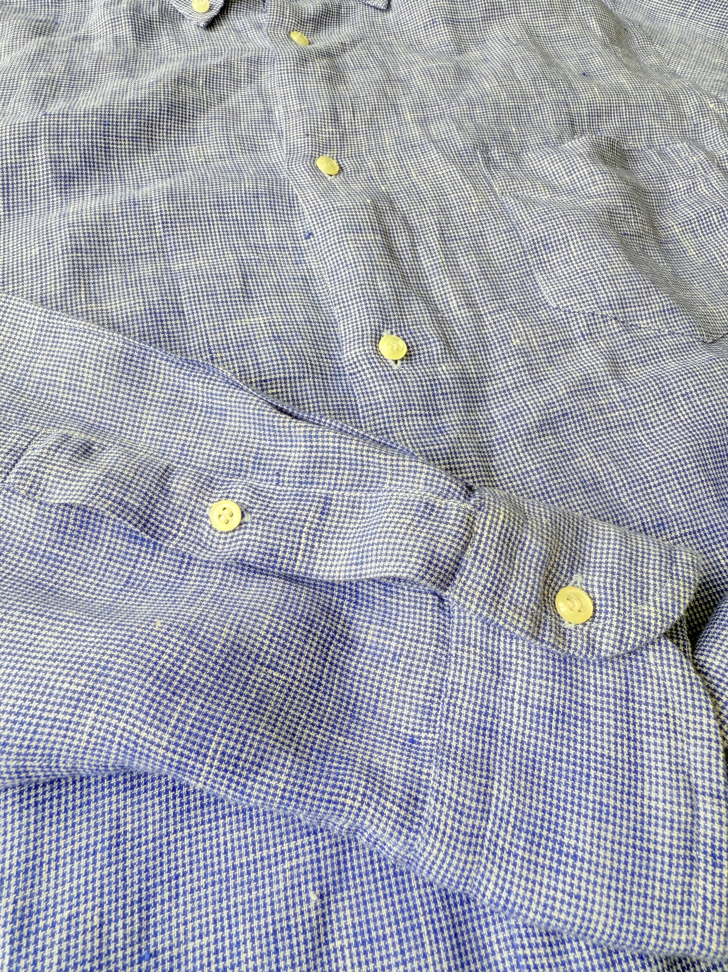 Camicia Boggi micro pied-de-poule puro lino - tg. M